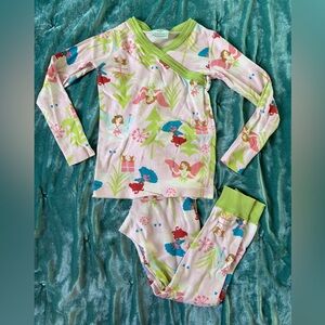 Hanna Andersson Fairy Print Swim Set - Pink and Green